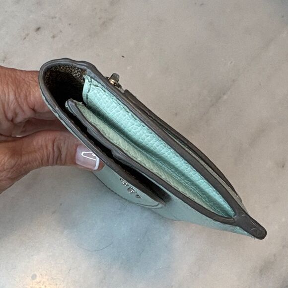 Coach Wallet Leather Cross Grain Slim Full Sized Multi compartment Wallet - Picture 9 of 16